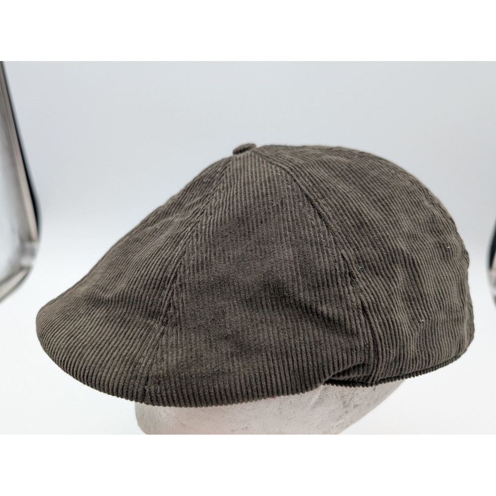 Boston Scally Co Brown Corduroy Flat Cap Scally Hat XXL 8-Panel Quilted Lining